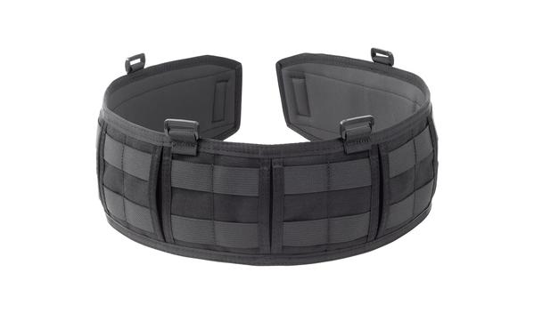 An Elite Survival Systems Sidewinder Battle Belt with two straps on it.