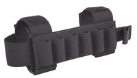 Thumbnail for Elite Survival Systems black nylon ankle holster with velcro straps and multiple pockets, including a tactical reloading section, isolated on a white background.