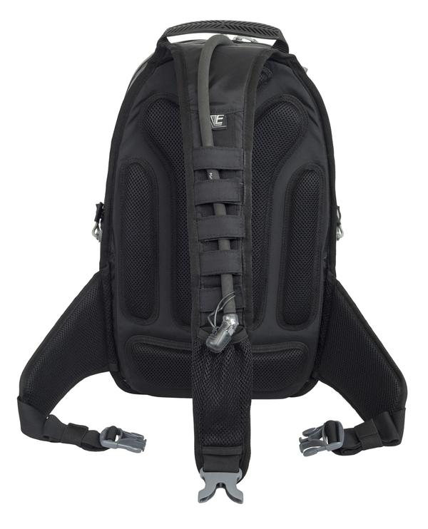 Elite Survival Systems Gen II Smokescreen Backpacks with padded shoulder straps, a secure front clip, and a concealed handgun compartment, shown against a white background.