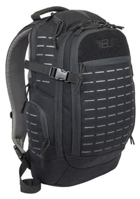 Thumbnail for A black Elite Survival Systems Guardian EDC Backpack with molle webbing and adjustable straps, designed for EDC CCW, isolated on a white background.
