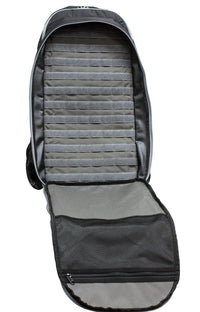 Thumbnail for Open Elite Survival Systems STEALTH Covert Operations Backpack with multiple padded compartments and a mesh pocket on the inside of the flap, designed as a discreet rifle backpack, isolated on a white background.