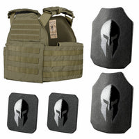 Thumbnail for Spartan Armor Systems Level III+ AR550 Certified Plates And Sentinel Plate Carrier Package - od green - Spartan Armor Systems Level III+ AR550 Certified Plates And Sentinel Plate Carrier Package - Spartan plate carrier.