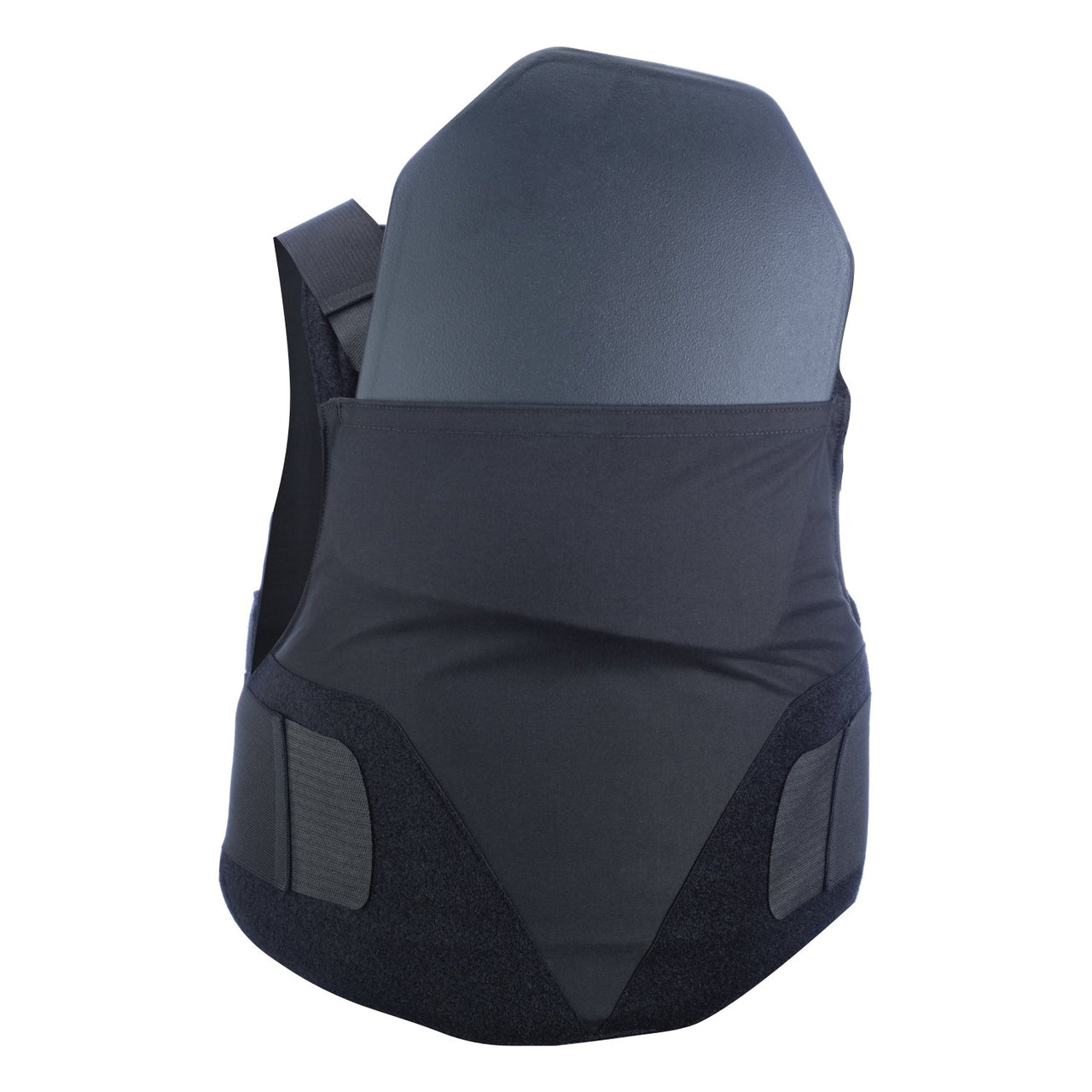 A Body Armor Direct All American Concealable Enhanced Multi-Threat Vest with a back protector on it.