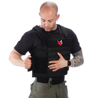 Thumbnail for A man wearing the Body Armor Direct All Star Tactical Enhanced Multi-Threat Vest on a white background.