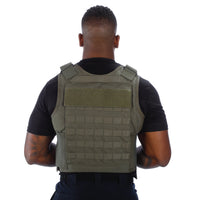 Thumbnail for The back view of a man wearing a Body Armor Direct All Star Tactical Enhanced Multi-Threat Vest.