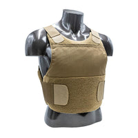 Thumbnail for A Body Armor Direct Freedom Concealable Carrier with a tan plate carrier.