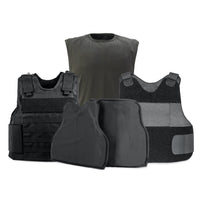 Thumbnail for Four different types of Body Armor Direct Bundle #1: Freedom Concealable Vests, All Star Tactical Carriers, and VIP T-Shirt Carriers on a white background.