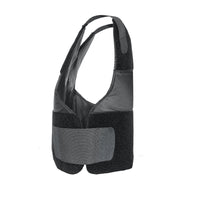 Thumbnail for A black and gray Body Armor Direct Freedom Concealable Carrier vest with a strap on it.