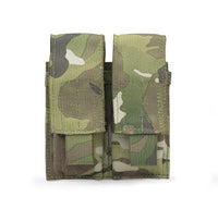 Thumbnail for Two Elite Survival Systems MOLLE Double Pistol Mag Pouches against a white background.