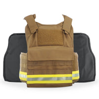 Thumbnail for A Body Armor Direct Fire Plate Carrier Tactical Enhanced Multi-Threat Vest with a reflective stripe on it.