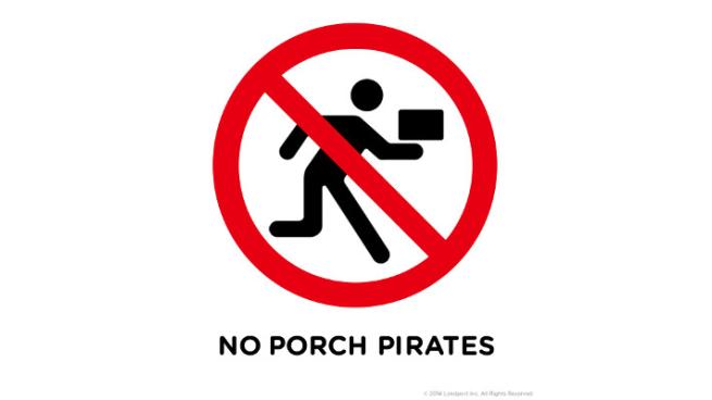 No Pivotal Body Armor Porch Pirate Protection sign.