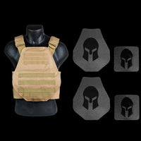 Thumbnail for Black Spartan Swimmers Cut carrier and AR550 swimmers cut body armor package