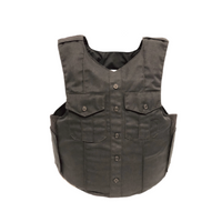 Thumbnail for A black Body Armor Direct Uniform Style Carrier vest with two pockets on it.