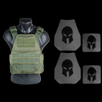 Thumbnail for Spartan Armor Systems Spartan™ Omega™ AR500 Body Armor And Spartan Swimmers Cut Plate Carrier Entry Level Package - od green.