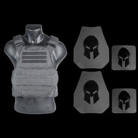 Thumbnail for Black Spartan Swimmers Cut carrier and AR550 swimmers cut body armor package