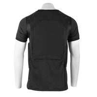 Thumbnail for The back of a mannequin wearing a Spartan Armor Systems Ghost Concealment Shirt With Flex Fused Core Level IIIA Soft Armor Panels.