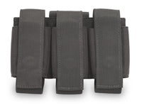 Thumbnail for A set of four Elite Survival Systems Molle Grenade Pouches 40mm arranged vertically, isolated on a white background.