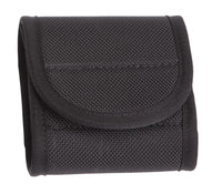 Thumbnail for A black Elite Survival Systems DuraTek Molded Glove Pouch with a textured surface and a flap closure, isolated on a white background.