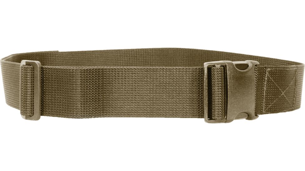 Elite Survival Systems olive green tactical belt with a quick-release buckle closure, displayed against a light background.