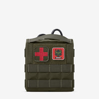 Thumbnail for A AR500 Armor Quick Detach IFAK (QD IFAK) medical bag with a red cross on it.