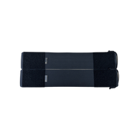 Thumbnail for Two black rectangular fabric straps, the Caliber Armor DV8 Replacement Cummerbund by Caliber Armor, designed for armor plate carriers with hook-and-loop fasteners, are laid flat and parallel on a plain white background.