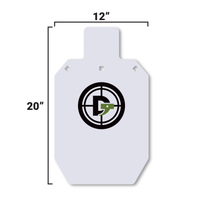 Thumbnail for 12in-by-20in-ar500-steel-silhouette-target-white