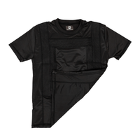 Thumbnail for Black compression concealable body armor t-shirt on a white background