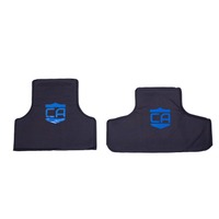 Thumbnail for Two black soft body armor panels with blue CA (Caliber Armor) logos on a white background