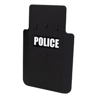 Thumbnail for Black police ballistic shield with 'POLICE' text on a white background
