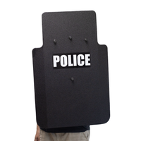 Thumbnail for Black police riot shield with 'POLICE' text on a white background