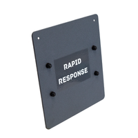 Thumbnail for The Caliber Armor Rapid Response Shield - Ultra Series by Caliber Armor is a gray rectangular ballistic shield labeled 