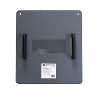 Thumbnail for The Caliber Armor Rapid Response Shield - Ultra Series features advanced ballistic protection, two black handles, a rectangular viewing window, and 