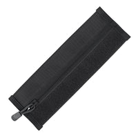 Thumbnail for The Caliber Armor Zipper Strip is a black rectangular fabric pouch with a center zipper and pull tab, offering tactical innovation—ideal for use with plate carriers or the Caliber Armor Zipper Strip system.