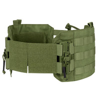 Thumbnail for The Caliber Armor RS Cummerbund Retro Kit is an olive green tactical waist belt featuring MOLLE webbing, hook-and-loop fasteners, and plastic buckles—perfect for use as a plate carrier cummerbund or modular gear carrying.