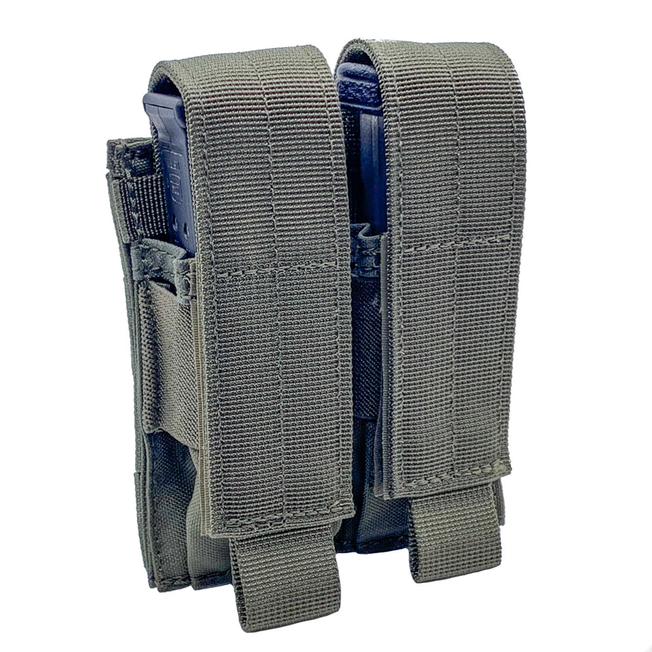 Two Shellback Tactical Double Pistol Mag Pouches on a white background.