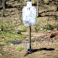 Thumbnail for 2x4-adjustable-steel-target-stand-with-ar500-steel-silhouette-target