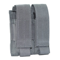 Thumbnail for A pair of gray Shellback Tactical holsters with two Shellback Tactical Double Pistol Mag Pouches.