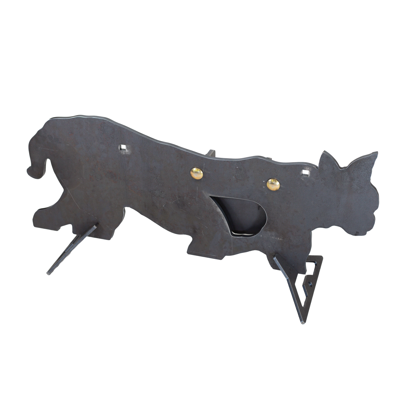 3/8" AR500 Steel Bobcat Target with Reactive Vital Paddle Top