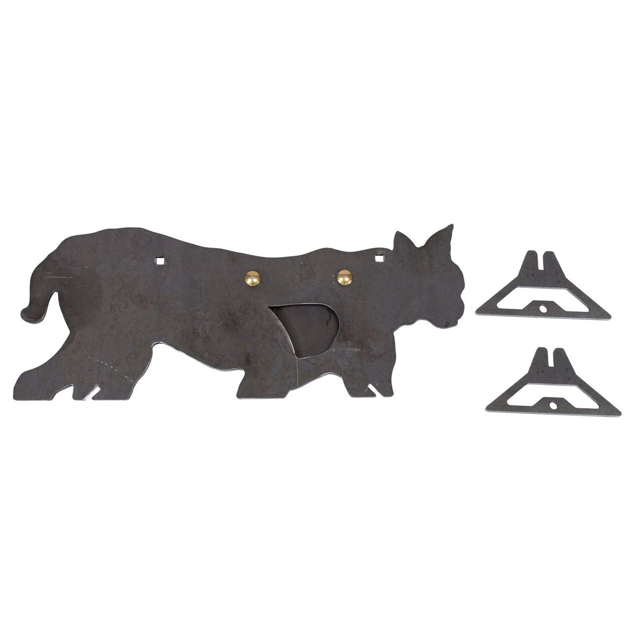 3/8" AR500 Steel Bobcat Target with Reactive Vital Paddle front parts