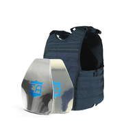 Thumbnail for The Caliber Armor Condor EXO & AR550 Level III+ Body Armor Package is displayed, featuring a black plate carrier with two metallic armor plates, each showing a blue Caliber Armor logo.