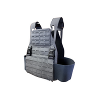 Thumbnail for The Caliber Armor Caliber AR550 DV8 - Level III+ Body Armor Package is a gray plate carrier vest with adjustable shoulder straps and attachment points, compatible with AR550 armor, shown on a white background.