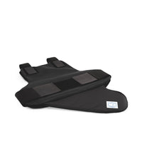 Thumbnail for The Caliber Armor CaliberX IIIA Covert Body Armor Concealable Vest Package is a lightweight black vest with adjustable shoulder straps and Velcro fastenings, offering NIJ Level IIIA protection in a covert design.