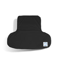 Thumbnail for The Caliber Armor CaliberX IIIA Wrap Around Soft Body Armor Panels are black, contoured seat covers with a small white logo in the bottom right, featuring lightweight ballistic protection, shown on a plain white background.