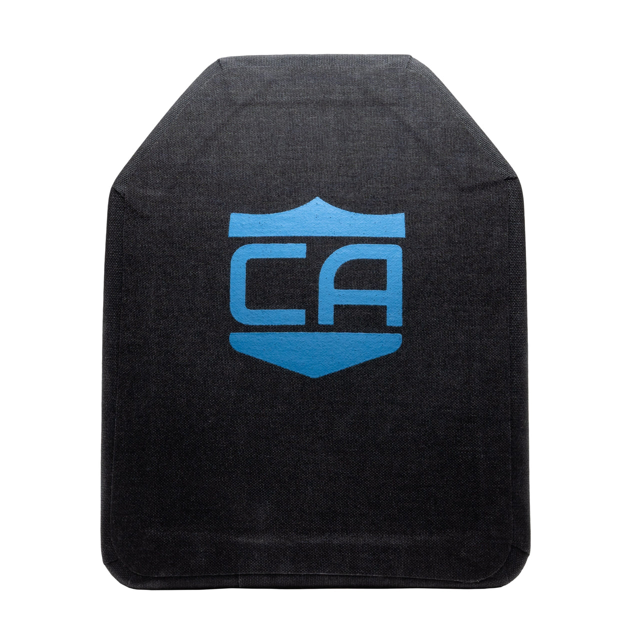 The Caliber Armor Level IV Multi-Curve plate is black and features a blue shield logo with "CA" in the center.