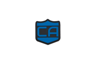Thumbnail for The Caliber Armor Caliber PVC Morale Patch features a blue and black shield with bold 