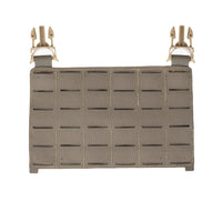 Thumbnail for The Caliber Armor DV8 Modular Placard is a flat, olive drab MOLLE panel with stitched slots and two tan buckles for secure attachment to your DV8 Plate Carrier. Compatible with MOLLE pouches for versatile tactical use.