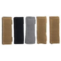 Thumbnail for Five DV8 Shoulder Pads from Caliber Armor in tan, black, gray, camo, and brown are lined up vertically against a white background—perfect accessories for your modular or plate carrier setup.