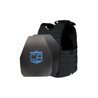 Thumbnail for The Caliber Armor Condor EXO & AR550 Level III+ Body Armor Package, a black tactical vest with two armor plates—one showing a blue CA logo—is shown on a white background.
