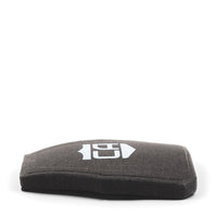 Thumbnail for A rectangular dark gray fabric pouch with a white Caliber Armor logo and arrow on top, shown on white background—designed to securely carry Level IV Multi-Curve Armor body armor plates.