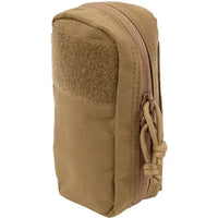 Thumbnail for The Caliber Armor Mini First Aid Kit M-FAK is a compact tan pouch with zipper closure, front hook-and-loop panel, and durable fabric—ideal for organizing or carrying essential first responder medical supplies.